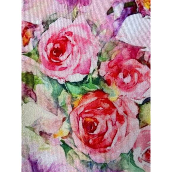 Joseph Ribkoff Floral Pink Dress Sleeveless Knee Length Sheath Eyelet 8 Medium - Picture 7 of 11